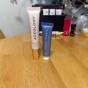 2pc Bundle ~ Aceology Lip Scrub 0.5oz & Summer Fridays Jet Lag Mask 0.5oz, NWOB